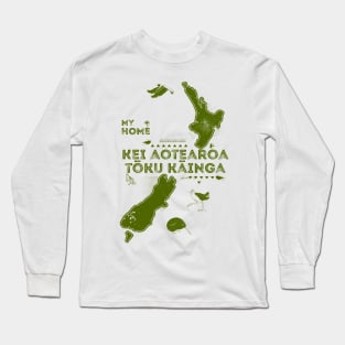 New Zealand Is my home Te Reo Maori Long Sleeve T-Shirt